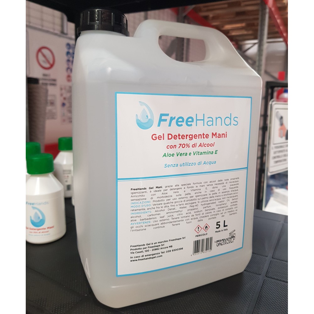 Gel igienizzante per pulizia delle mani 5 L